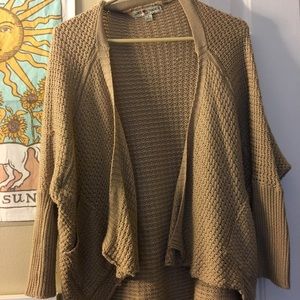 Love Change Italy Tan Knit Cardigan